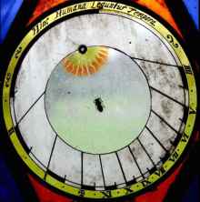 Chicksands priory stained glass sundial